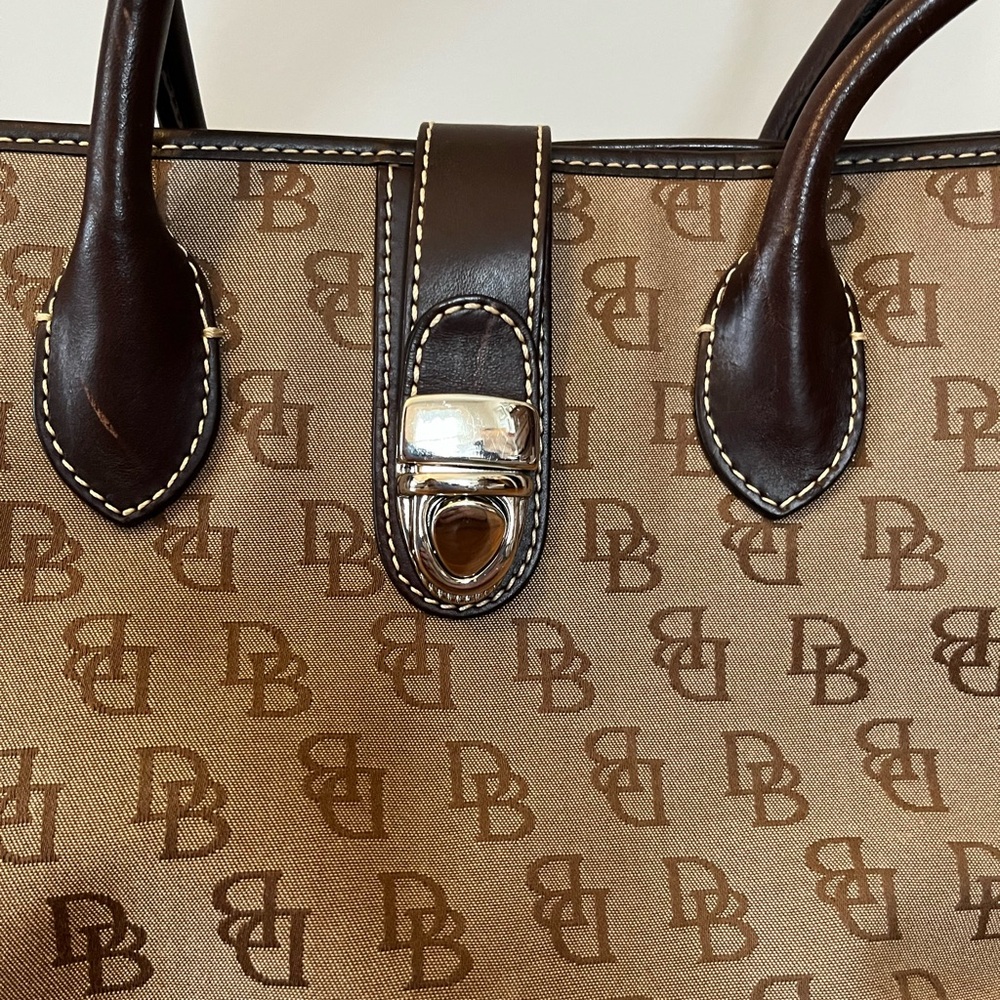 Dooney & Bourke Signature Canvas Satchel, Excellent - Picture 2 of 16